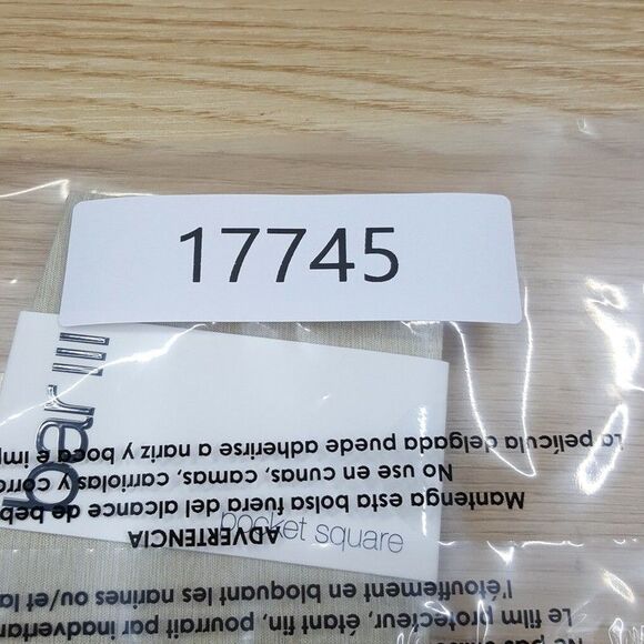 BAR lll Mens Pocket Square Tan Woven Cotton Blend Linen Like Beach - Picture 3 of 3